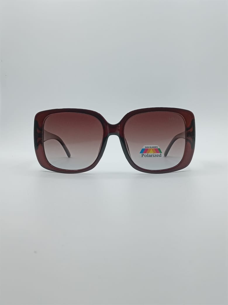 Acetate Brown Frame Women's Sunglasses-019
