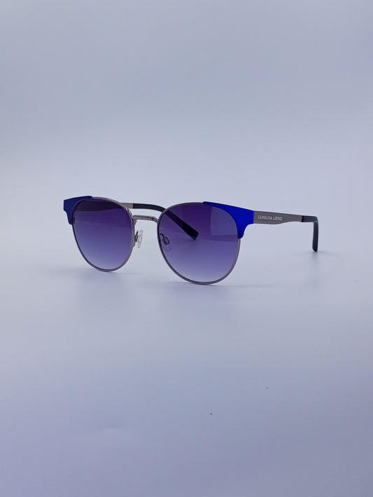 Circular Thin Grey Frame Women's Sunglasses-211