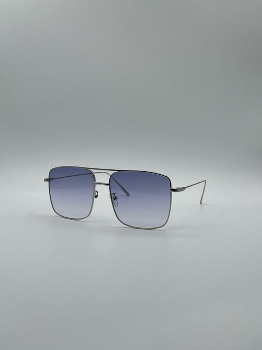 Soft Square Thin Frame Sunglasses-167