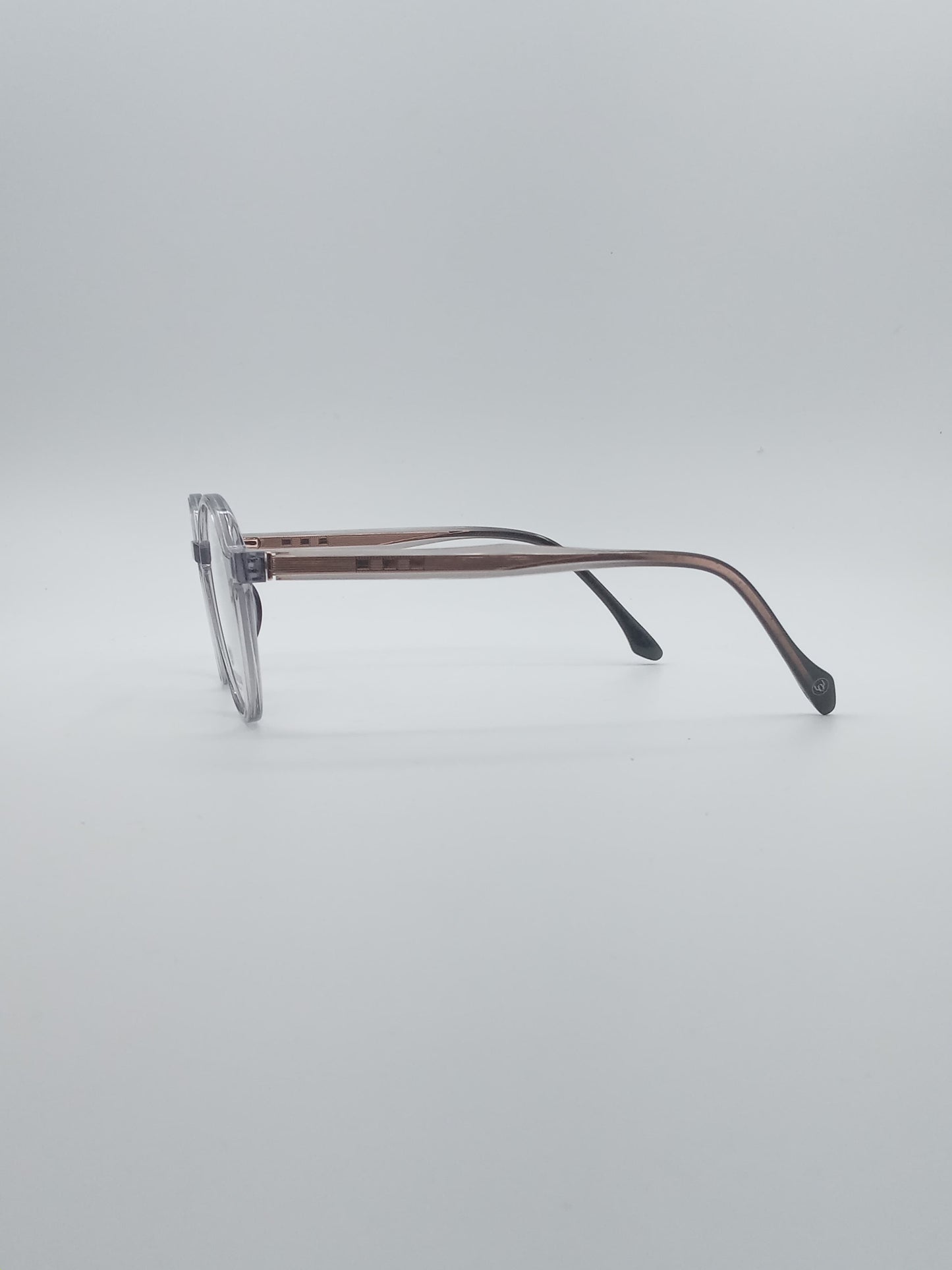 Circular Grey Frame Unisex Optics-176