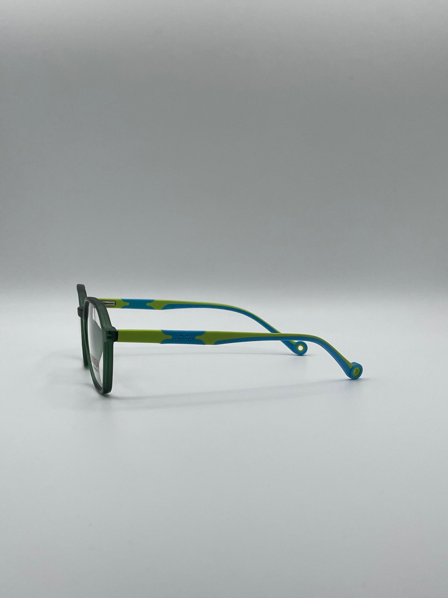 Soft Square Green & Blue Frame Kids Optics-304
