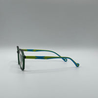 Soft Square Green & Blue Frame Kids Optics-304