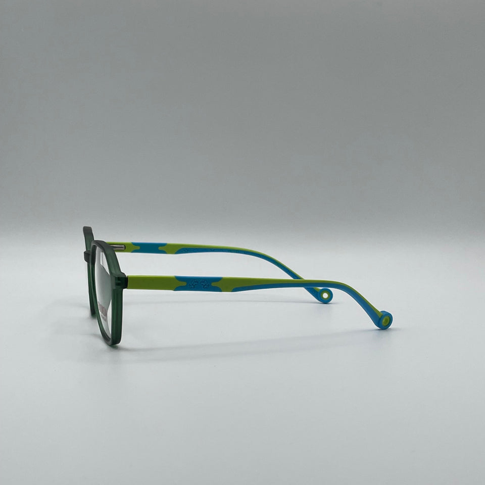 Soft Square Green & Blue Frame Kids Optics-304