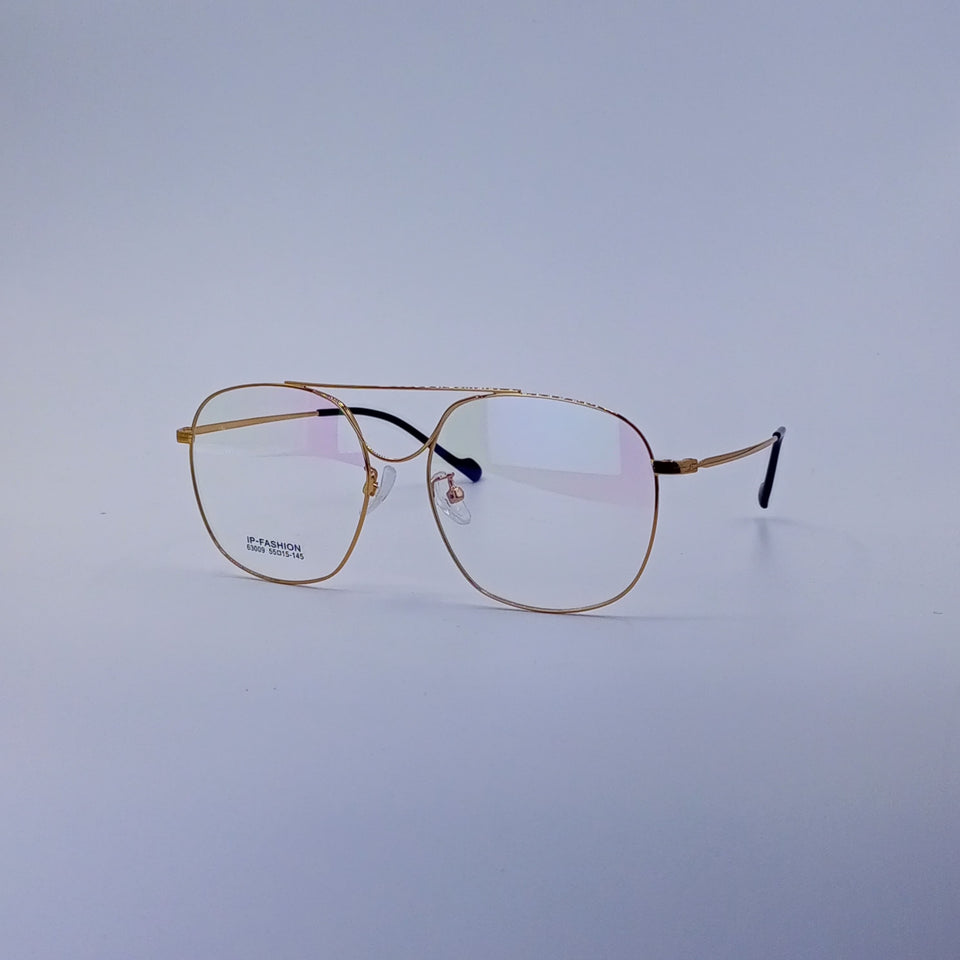 Double bridge titanium golden Optics-439