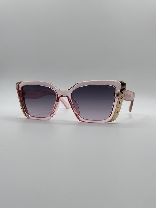 Cat Eye Pink Frame Women's Sunglasses-098