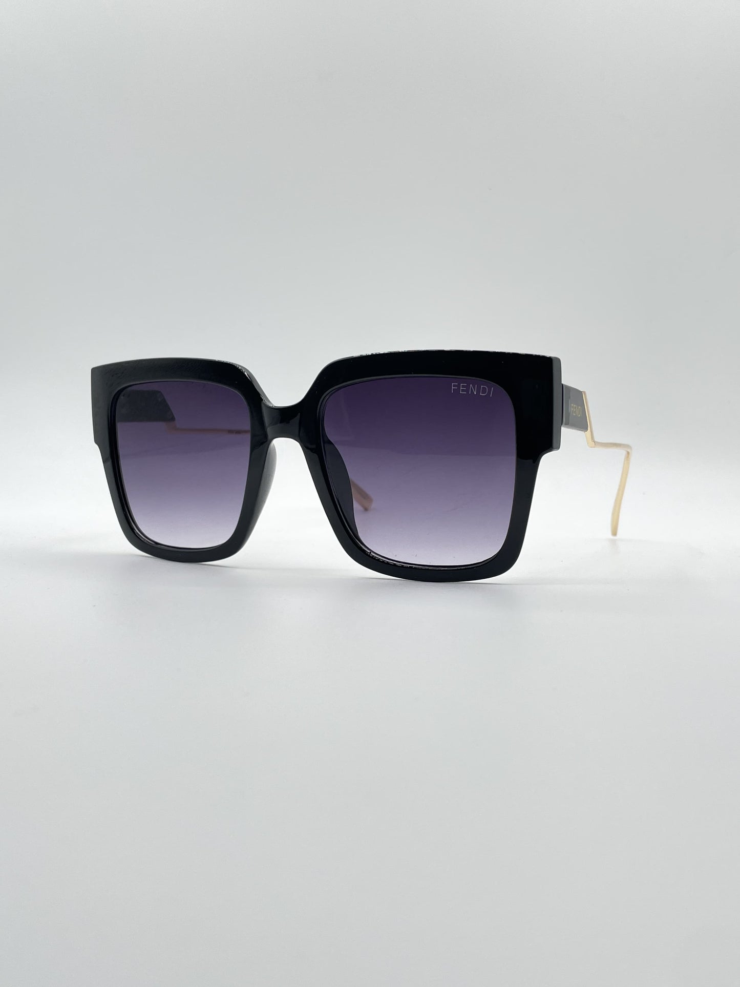 Acetate Black Frame Women's Sunglasses-092