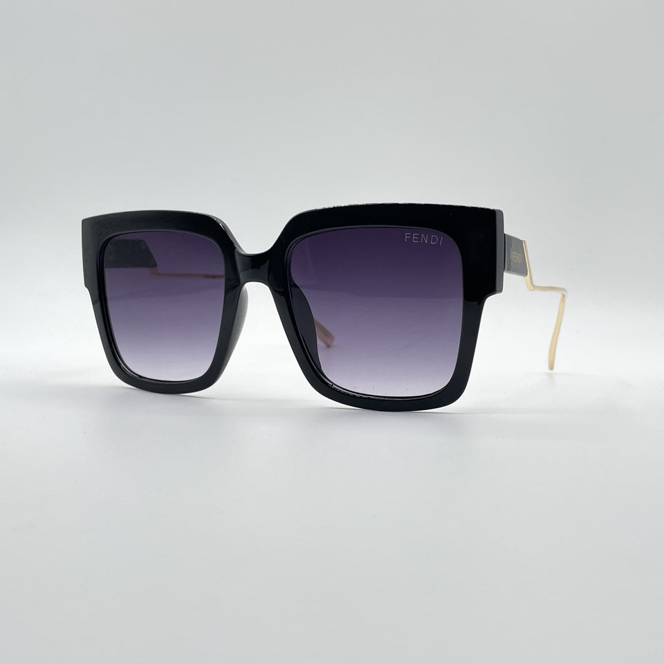 Acetate Black Frame Women's Sunglasses-092
