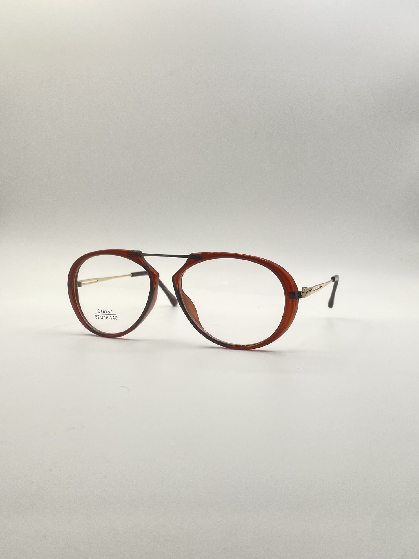 Aviator Translucent Sienna Frame Men's Optics-279