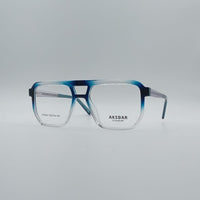 Geometrical Aqua Blue & White Frame Men's Optics-108