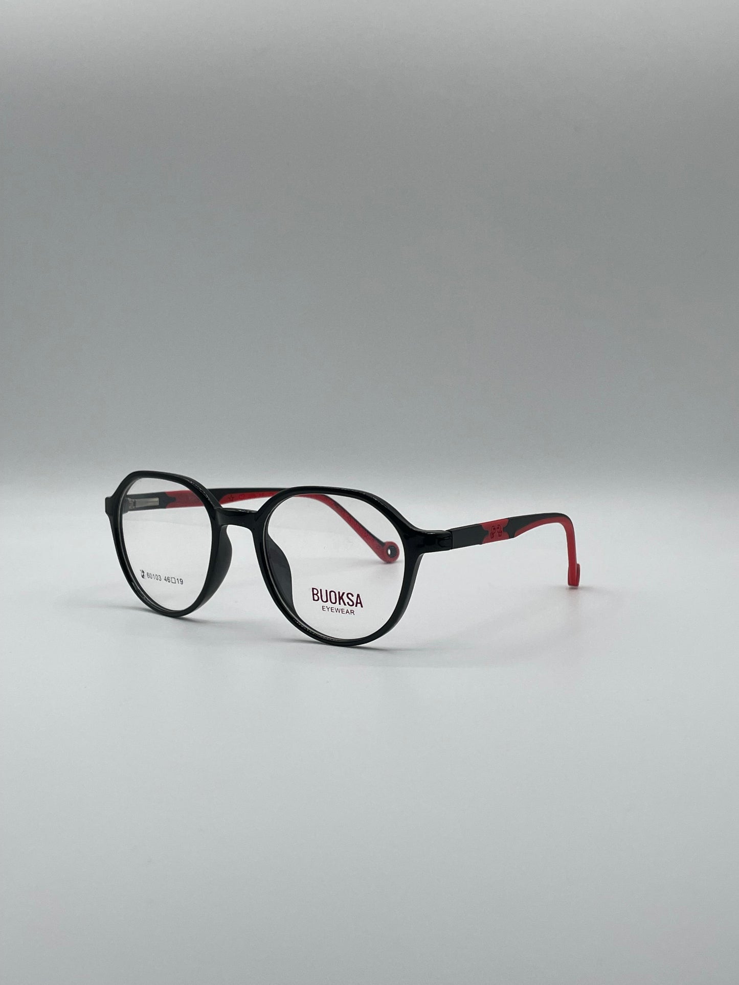 Soft Square Red & Black Frame Kids Optics-300