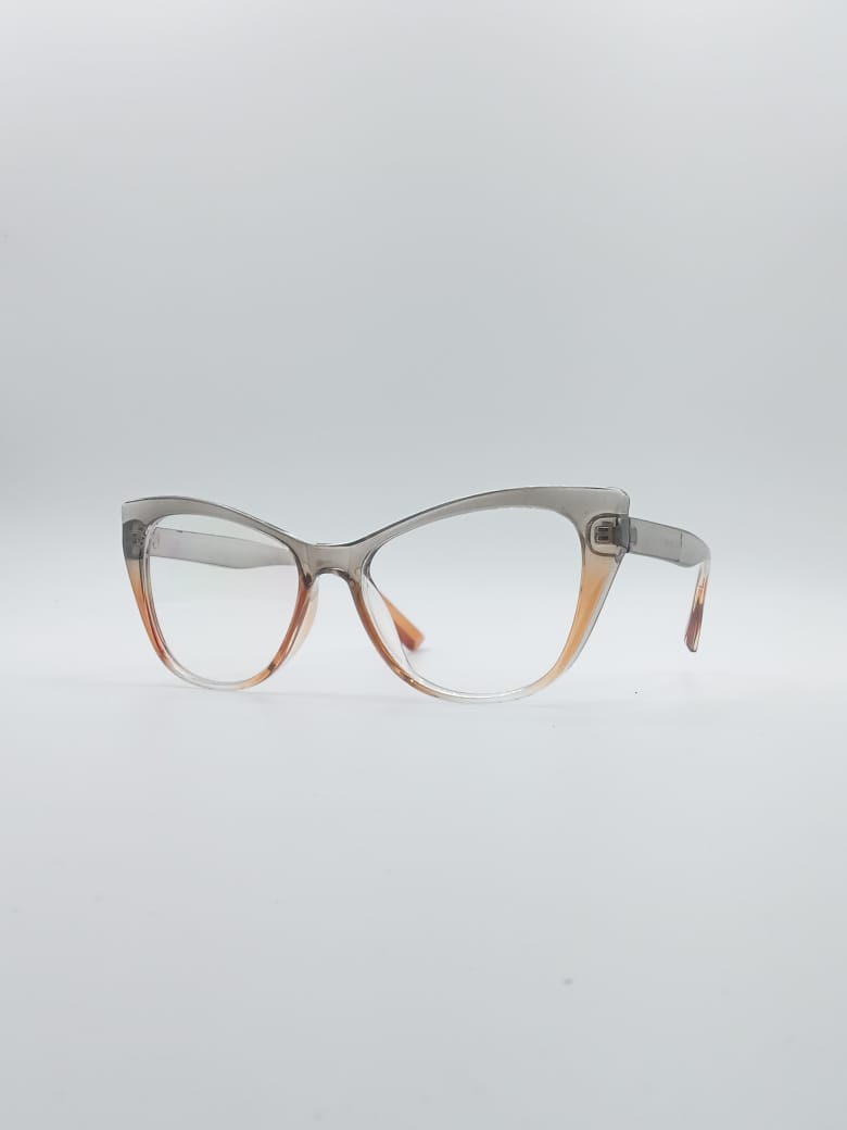 Cat Eye Grey & Orange Frame Women's Optics-060