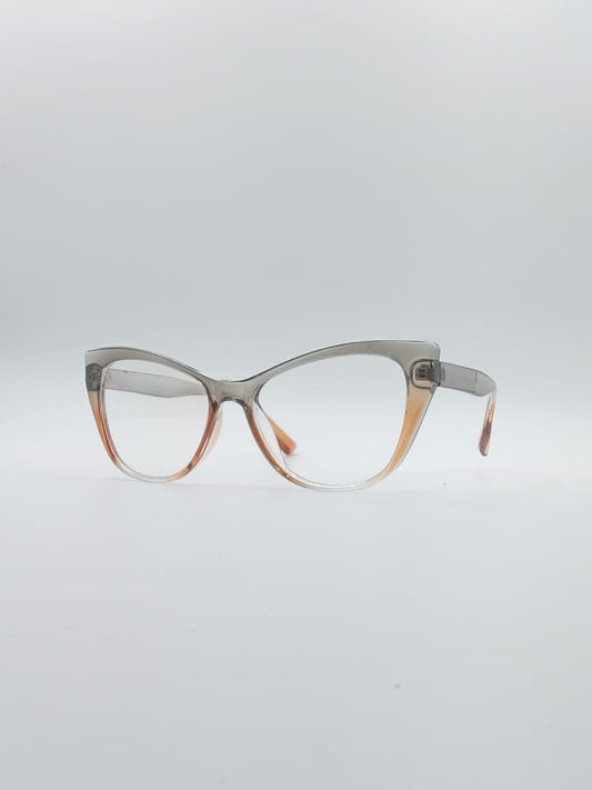 Cat Eye Grey & Orange Frame Women's Optics-060
