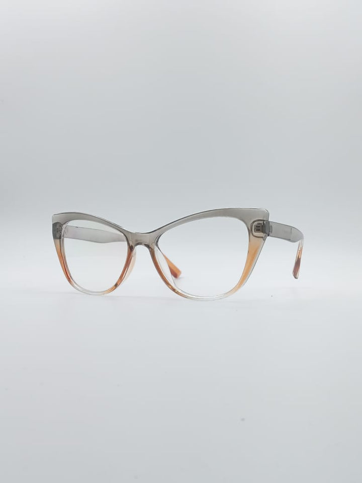 Cat Eye Grey & Orange Frame Women's Optics-060