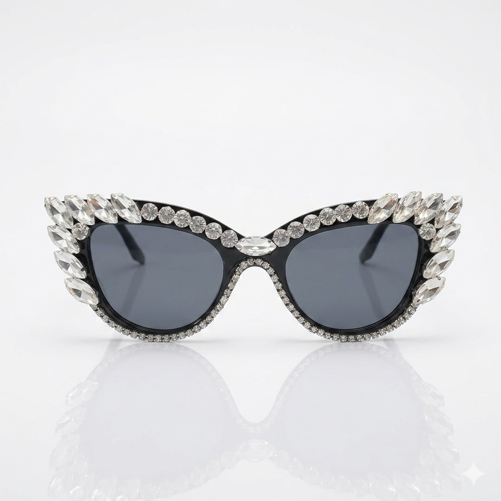 Cat eye diamond sunglass-296