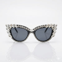 Cat eye diamond sunglass-296