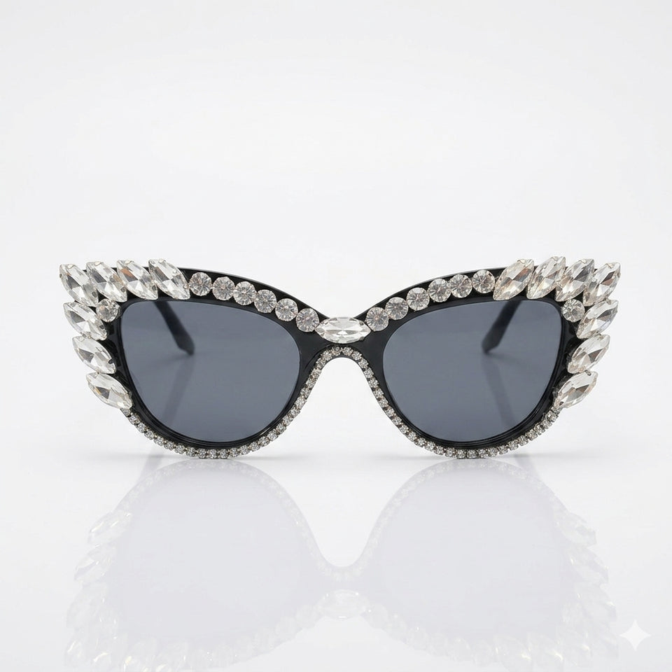 Cat eye diamond sunglass-296
