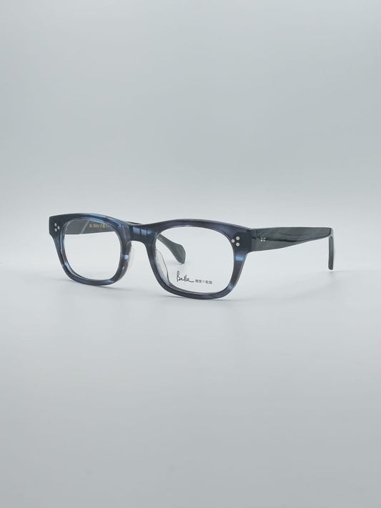 Acetate Blue & Black Frame Men's Optics-201
