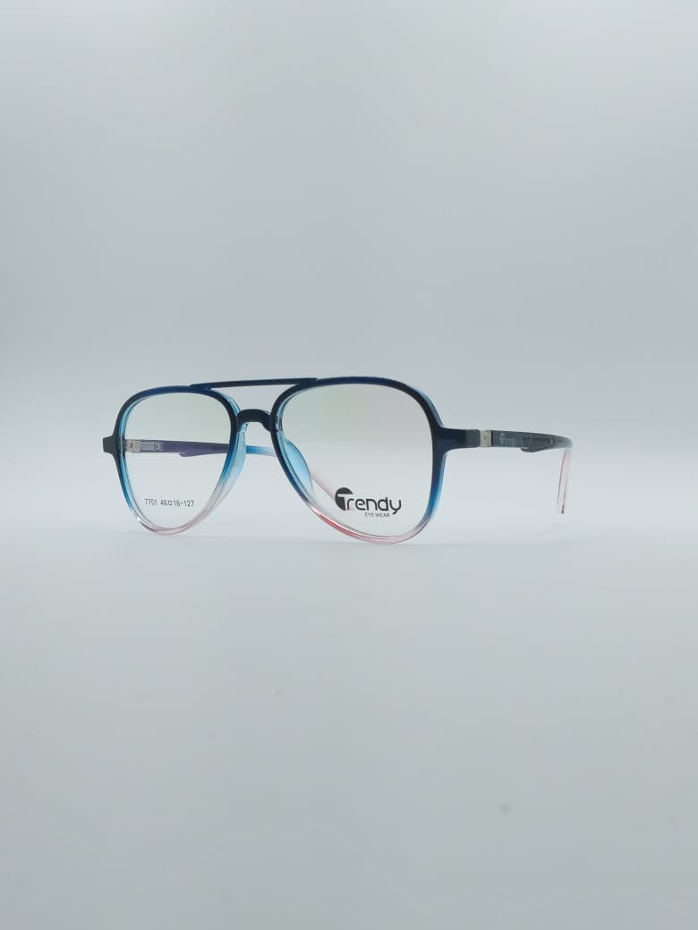 Aviator Blue & White Frame Kids Optics-129