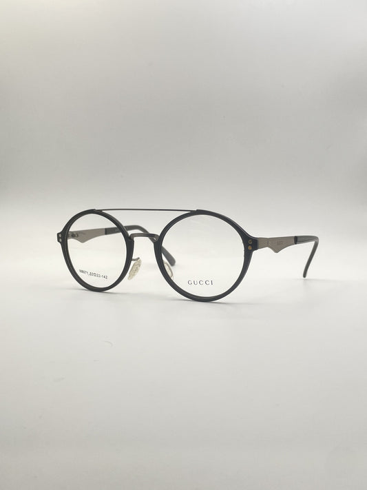 Circular Black Frame Men's Optics-275