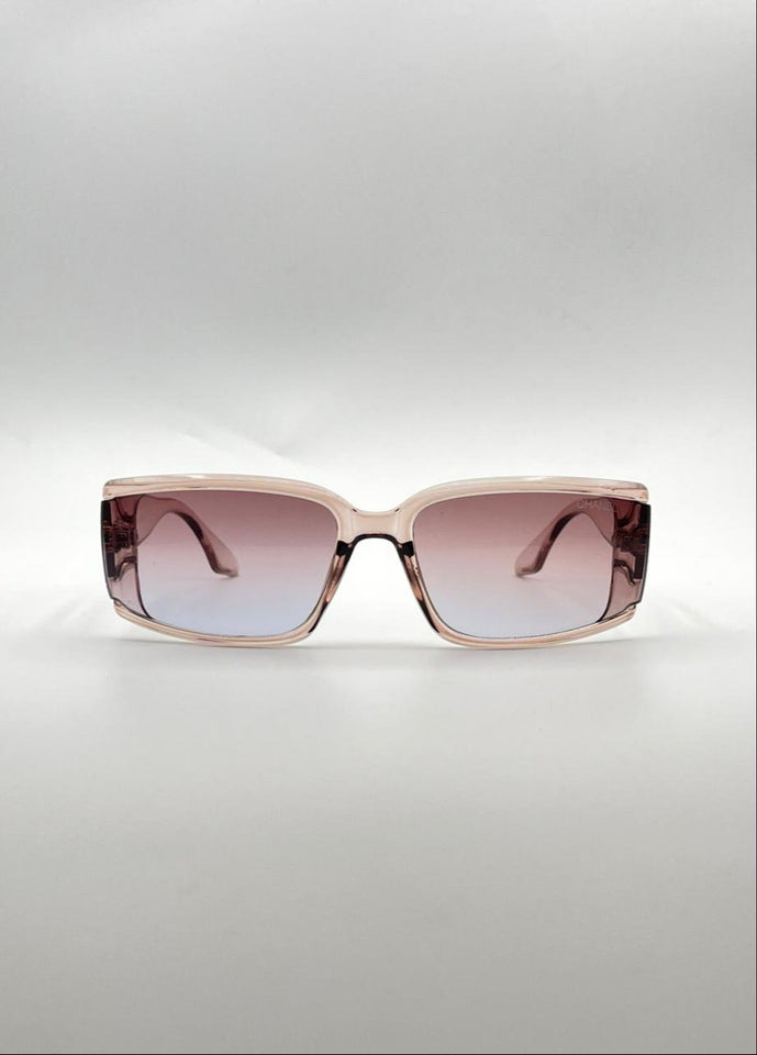 Acetate Golden Frame Women Sunglasses-117