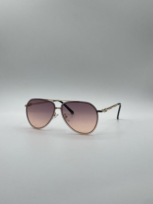 Aviator Thin Frame Sunglasses-168