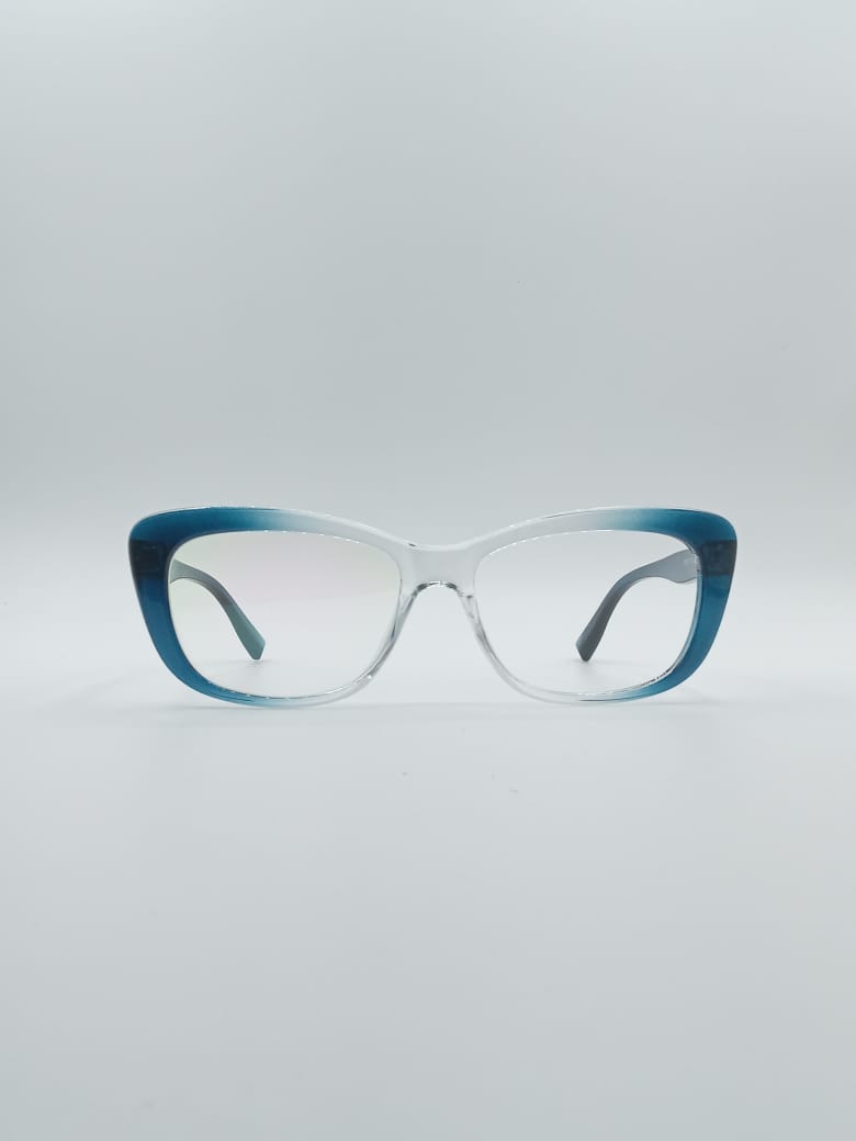 Cat Eye Blue & White Frame Women's Optics-091