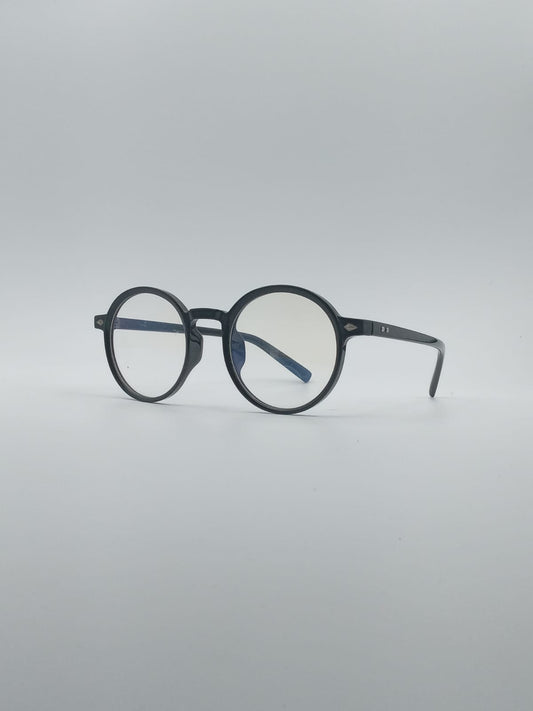 Circular Black Frame Unisex Optics-036