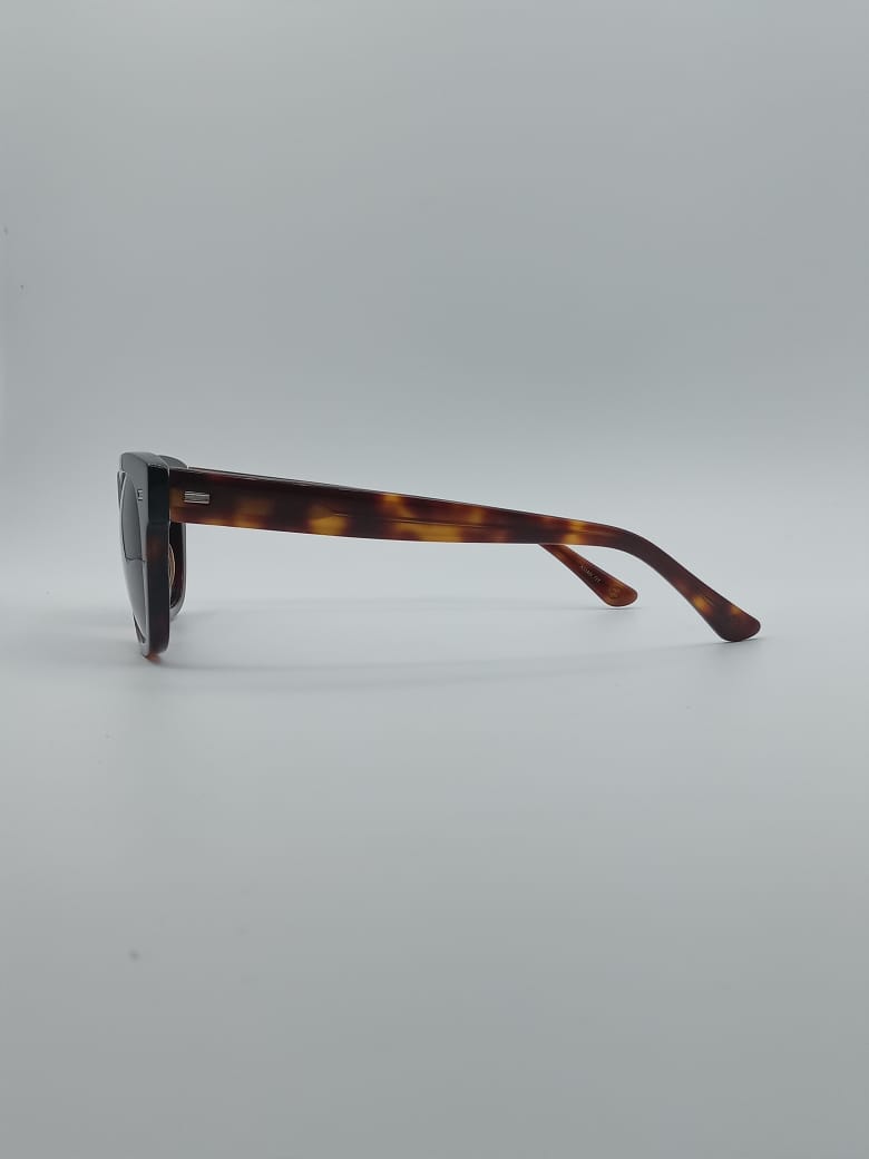 Acetate Tortoise Frame Unisex Sunglasses-017