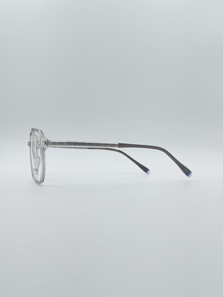 Geometrical Grey Frame Men's Optics-110