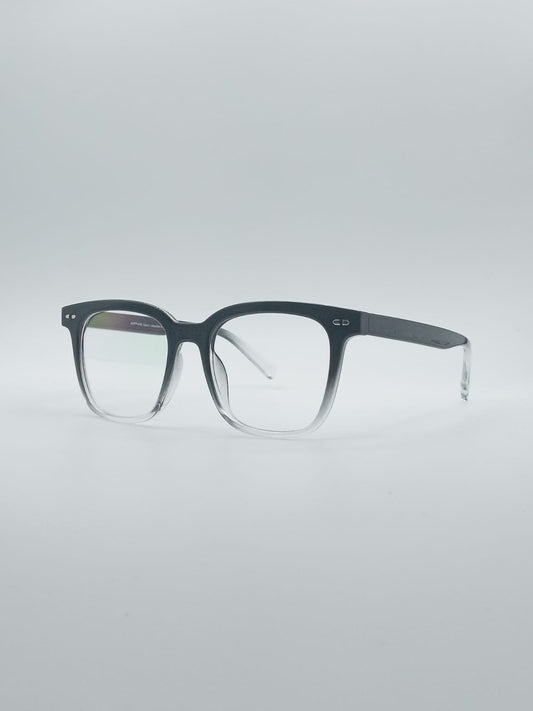 Acetate Black & White Frame Men's Optics-046