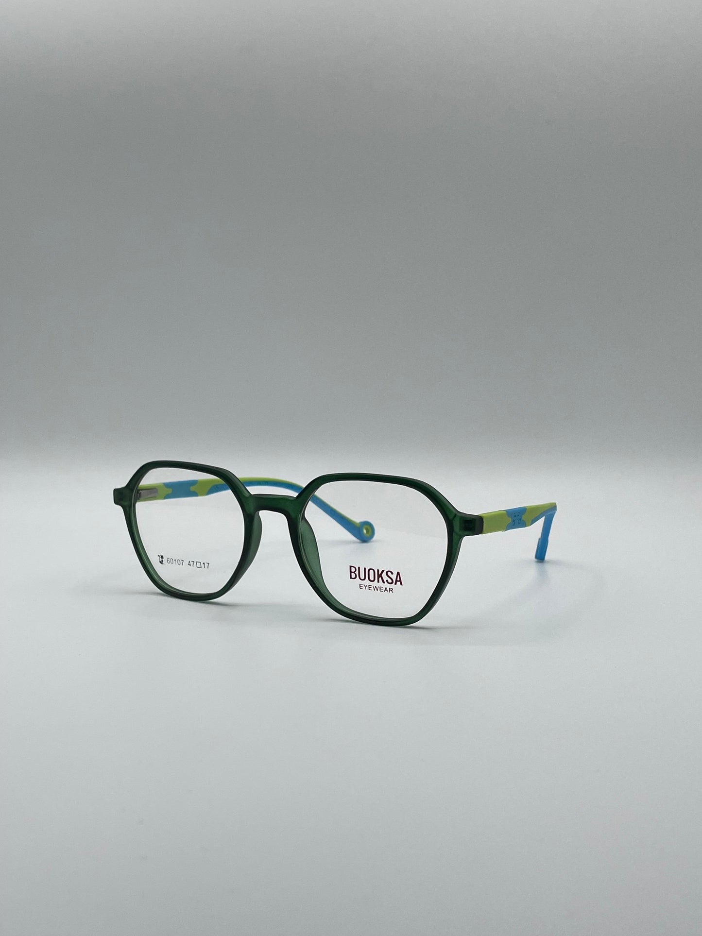 Soft Square Green & Blue Frame Kids Optics-304