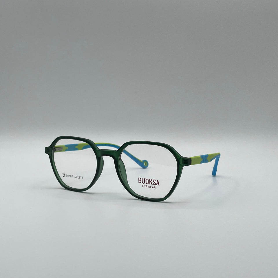 Soft Square Green & Blue Frame Kids Optics-304