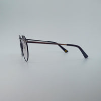 Sleek Metallic Twilight Gradient Round Sunglasses-220
