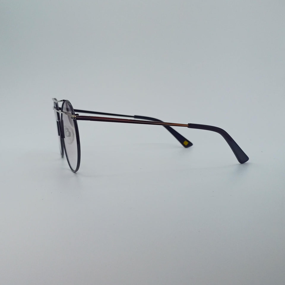 Sleek Metallic Twilight Gradient Round Sunglasses-220