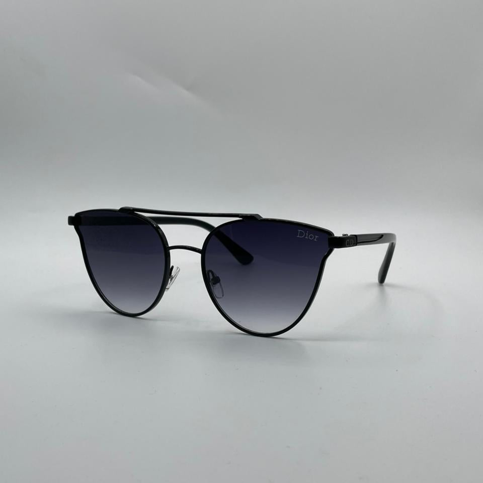 Round Aviator Black Frame Sunglasses-139
