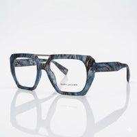 Blue marble square double bridge optics-459