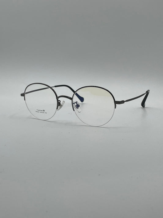 Circular Black Frame Optics-345