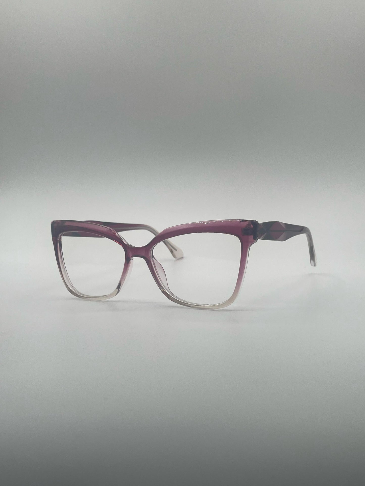 Cat Eye Pink & Translucent Frame Women's Optics-383