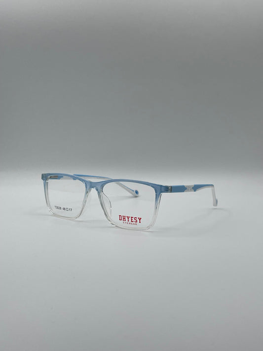 Acetate Translucent Blue & White Frame Kids Optics-294