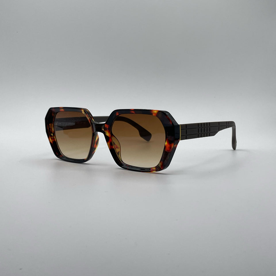 Geometric Brown Camo Frame Women's Sunglasses-175