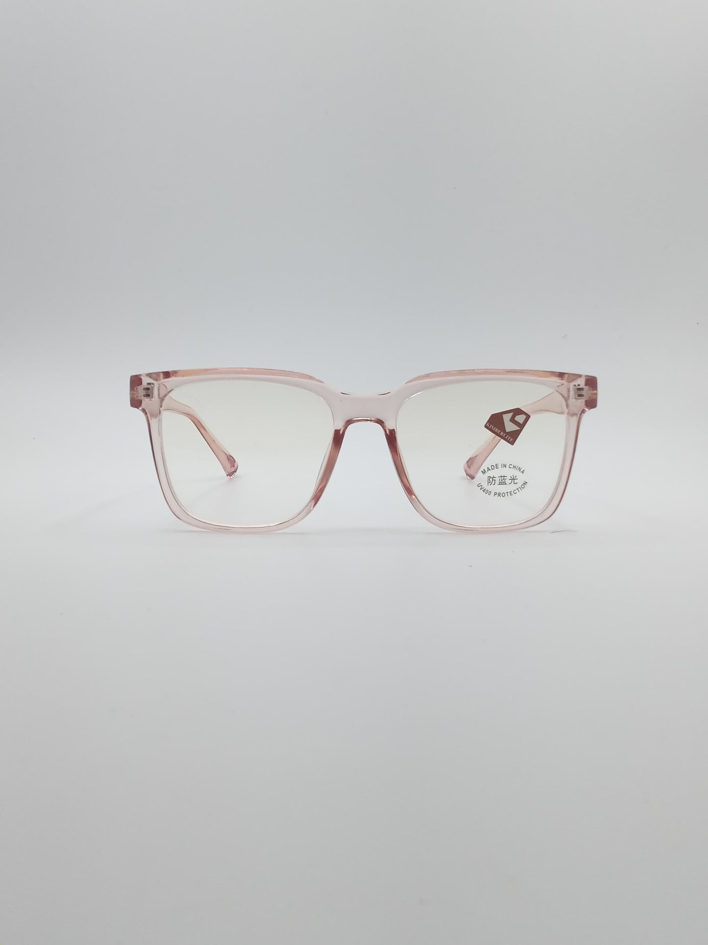 Acetate Translucent Pink Frame Unisex Optics-159