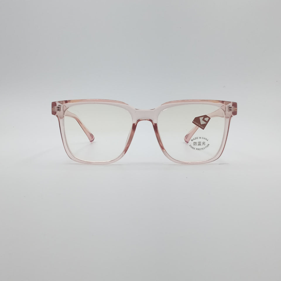 Acetate Translucent Pink Frame Unisex Optics-159