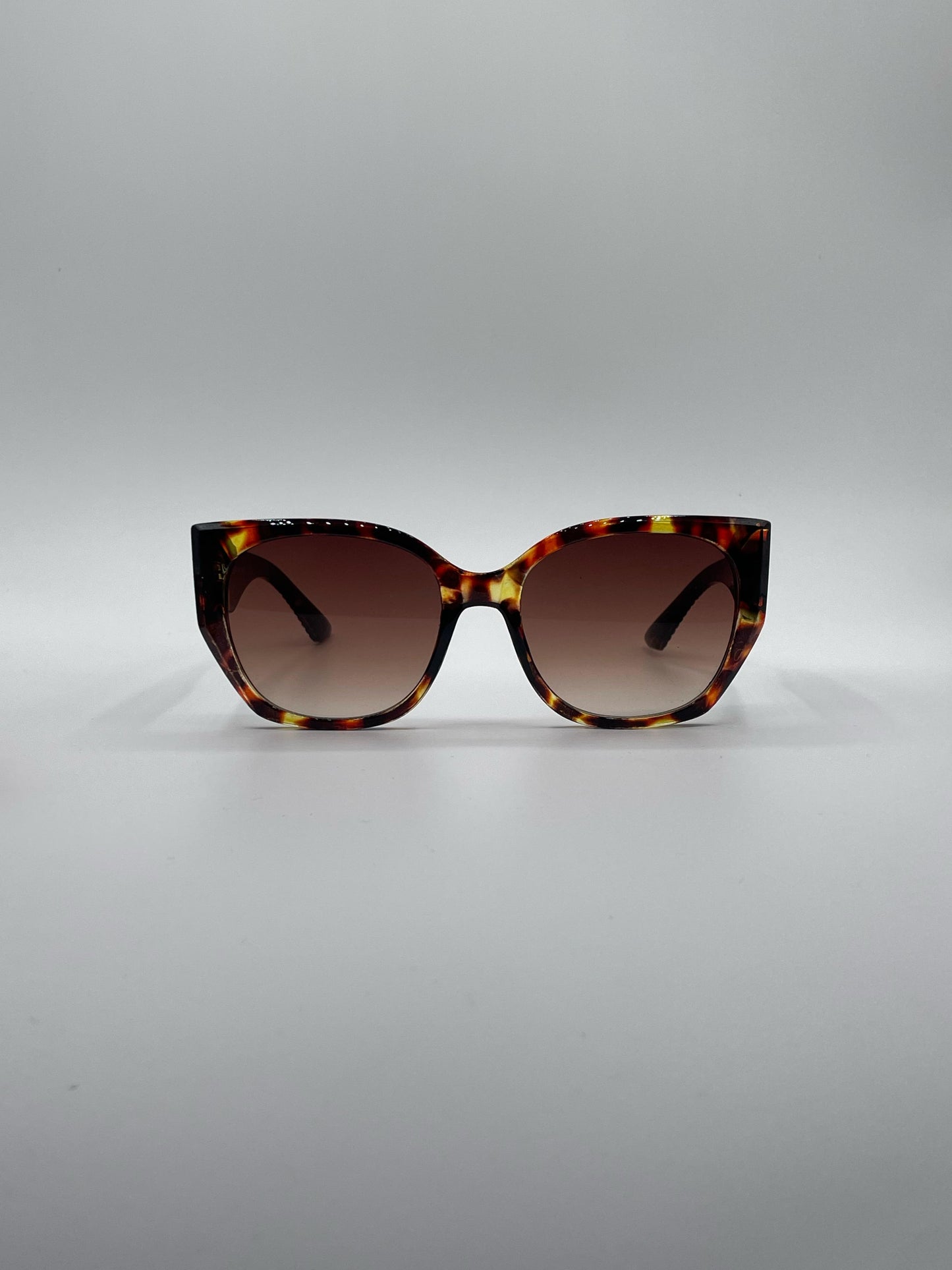 Cat Eye Brown Camo Frame Women's Sunglasses-173
