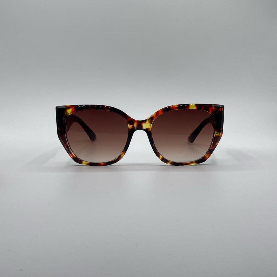 Cat Eye Brown Camo Frame Women's Sunglasses-173