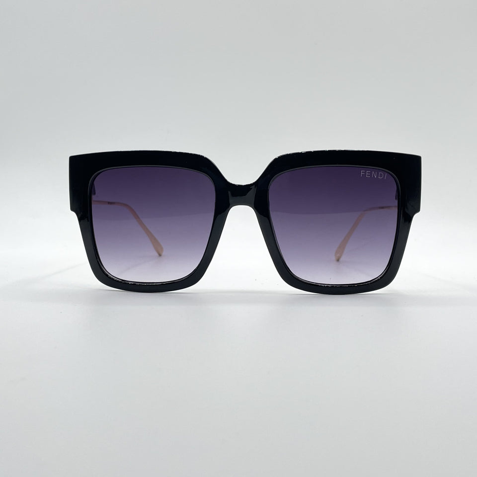 Acetate Black Frame Women's Sunglasses-092