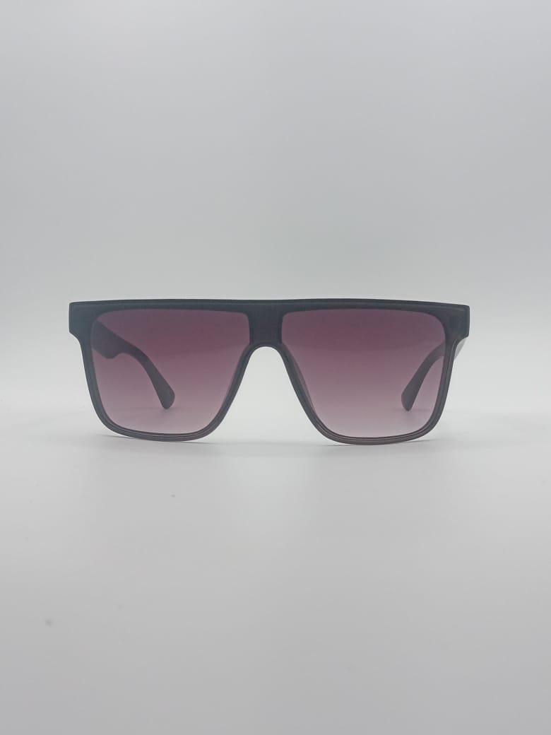 Flat Top Black Frame Sunglasses-001
