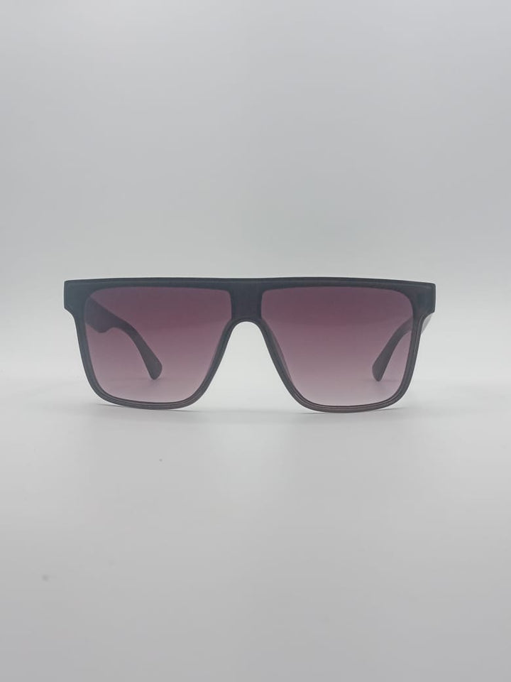 Flat Top Black Frame Sunglasses-001