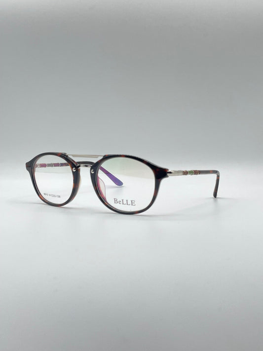 Circular Brown & Orange Frame Unisex Optics-305