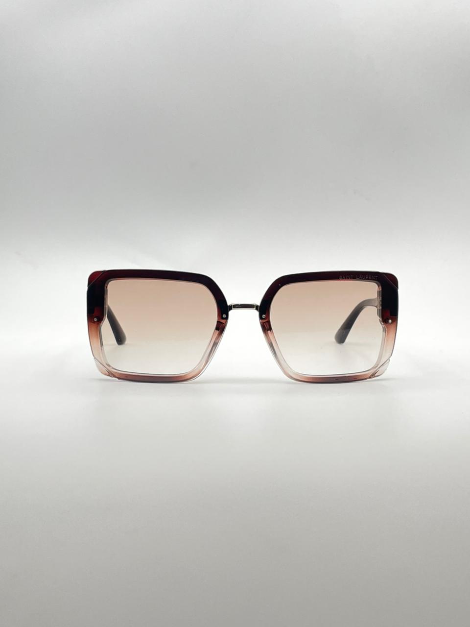 Acetate Brown & Golden Frame Women Sunglasses-116