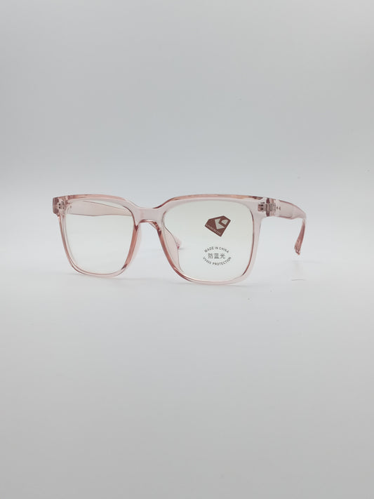 Acetate Translucent Pink Frame Unisex Optics-159